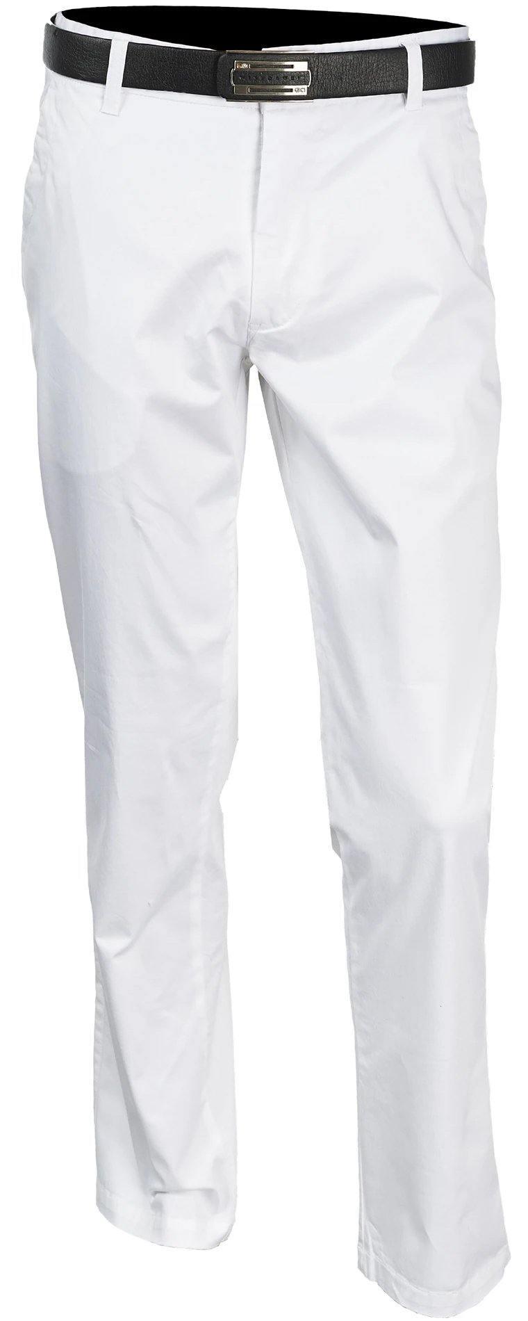 Men's White Chino Casual Pants - Comfortable Slim Fit Khaki Trousers for Office, Travel & Everyday Wear