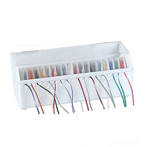 Dental Power Chain & Ligature Tie Organizer Case with Lid - Orthodontic Elastic Rubber Band Dispenser for Braces - Perfect for Orthodontists, Dental Clinics & Home Teeth Alignment Care