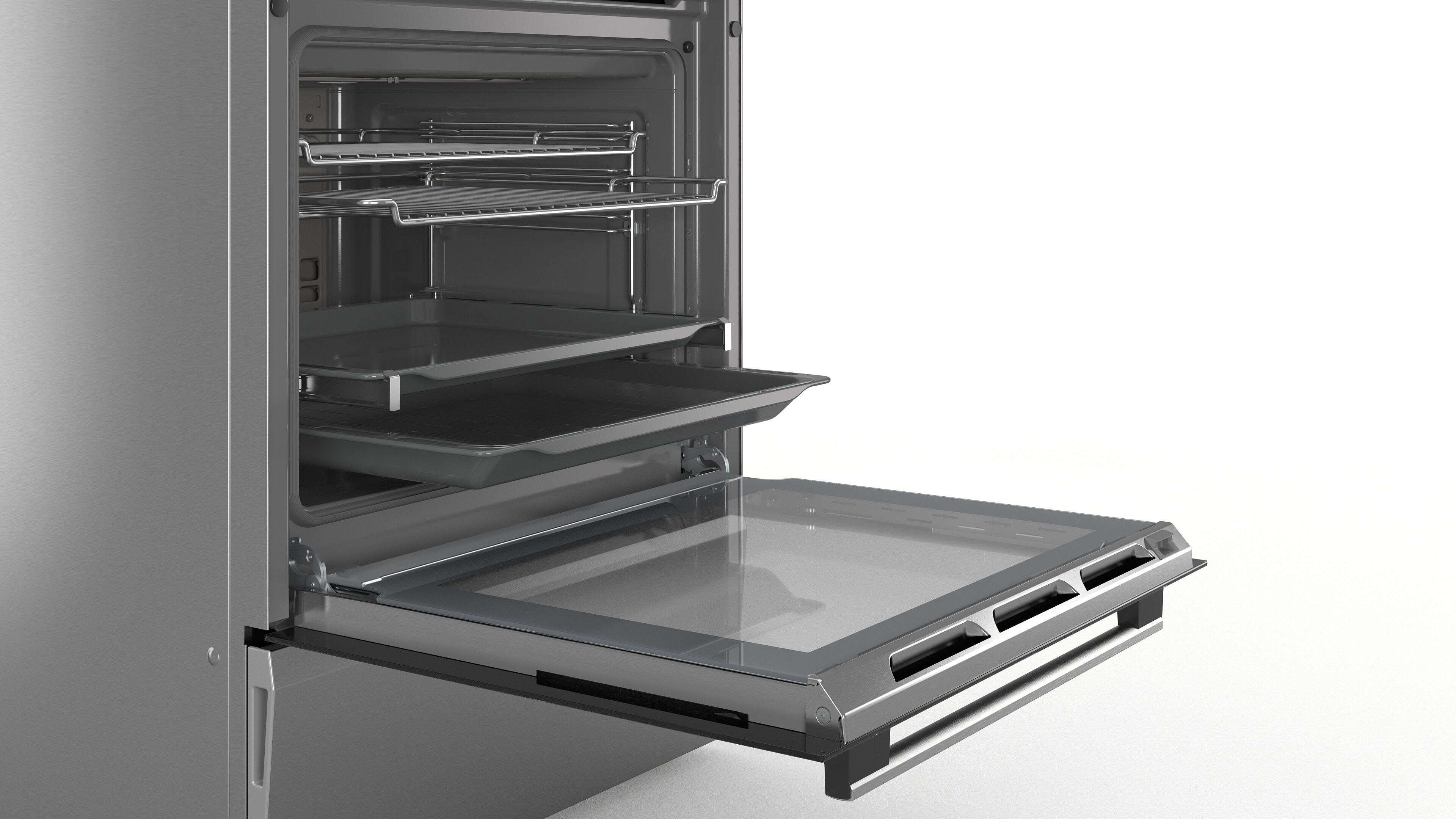 Bosch Series 6 60cm Freestanding Pyrolytic Induction Oven Stove HLS79R351A - Perfect for Modern Kitchens, Baking & Family Cooking