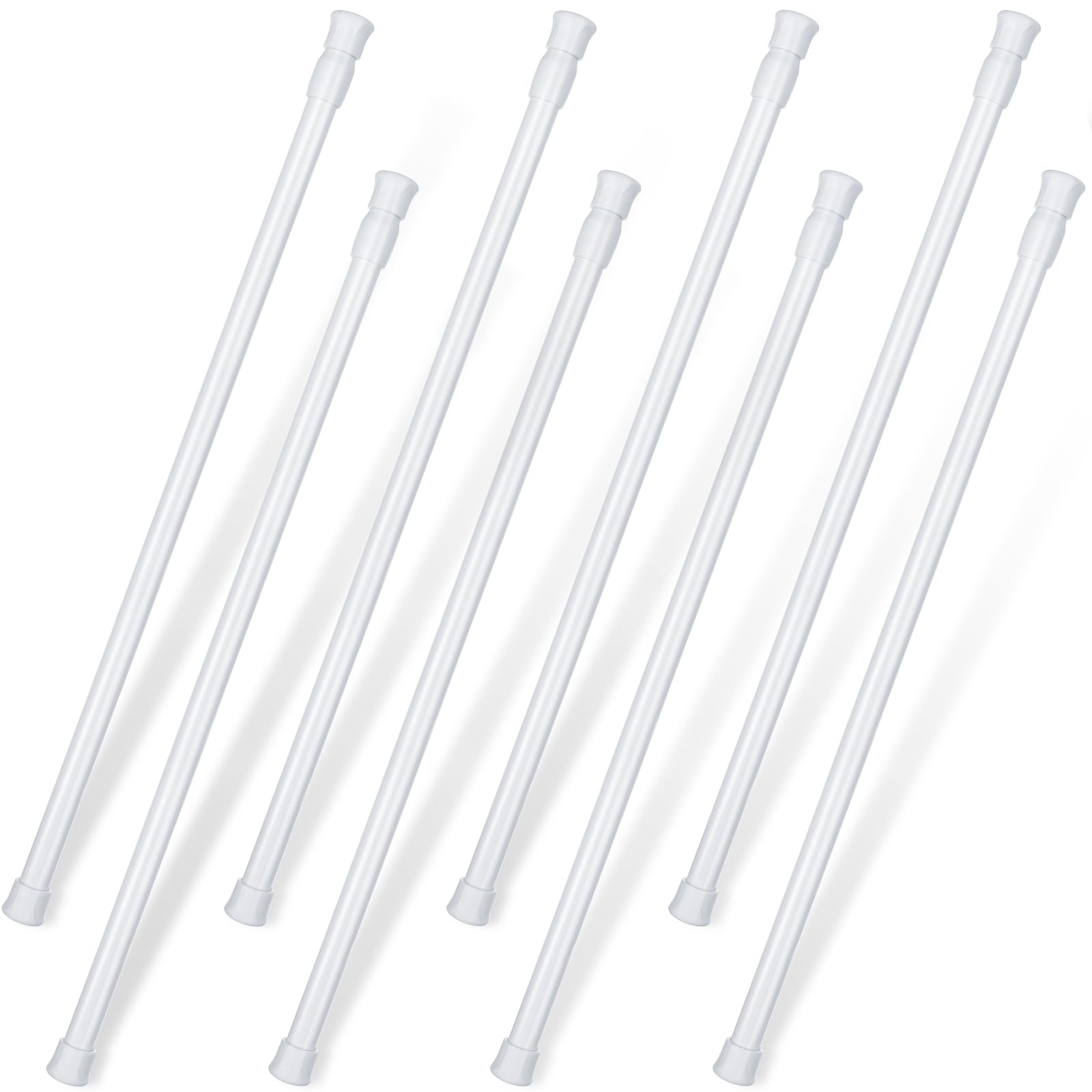 8 Pack Adjustable Window Security Bars - 15.7-27.6 Inch Sliding Glass Door Lock with Rubber Tips | Heavy Duty Window Safety Bars for Bathroom, Cupboard & Sliding Doors | Home Security Reinforcement for Kids & Pets Protection