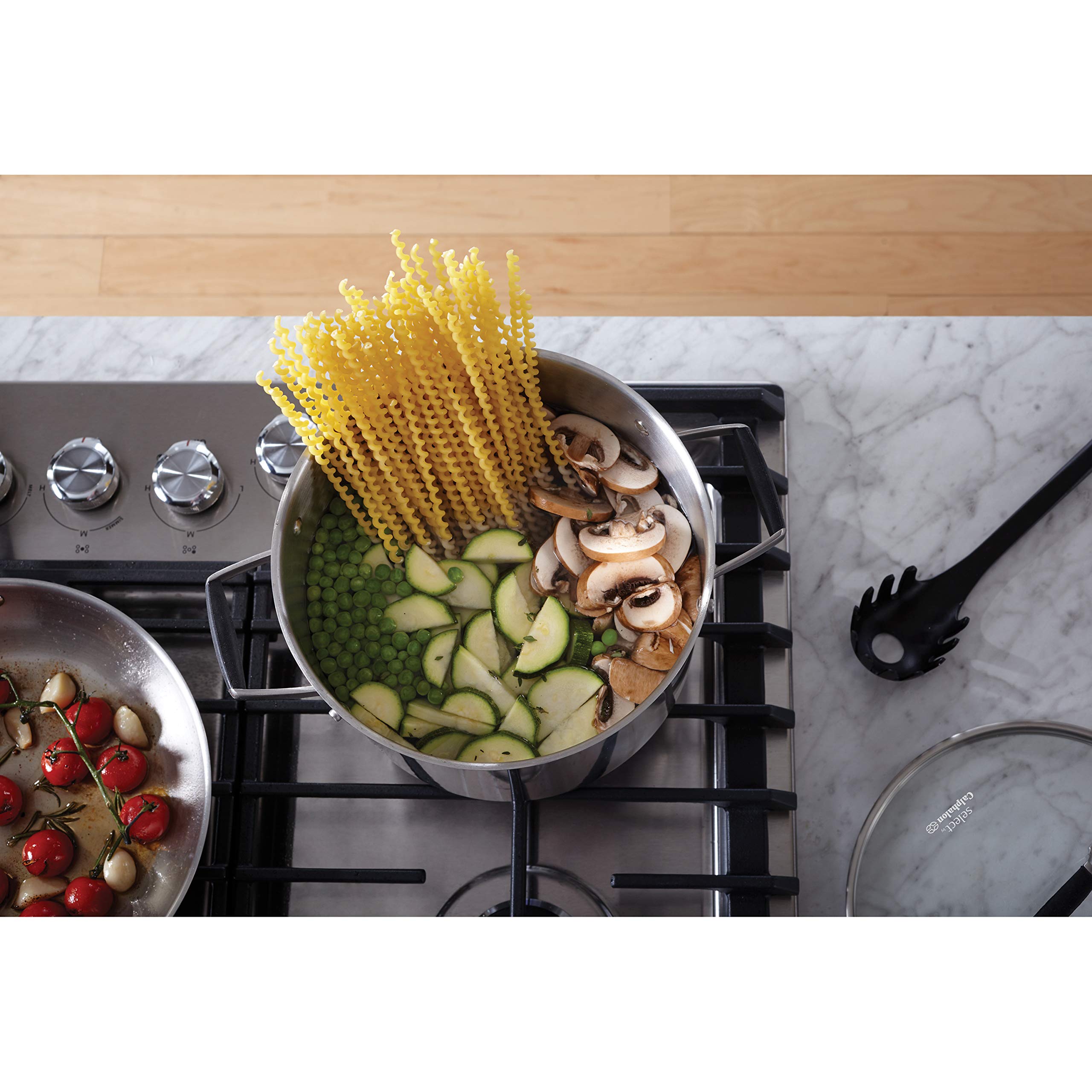 Premium Calphalon Stainless Steel 14-Piece Cookware Set - Professional Grade Pots & Pans for Home Chefs - Perfect for Boiling, Searing, and Everyday Cooking
