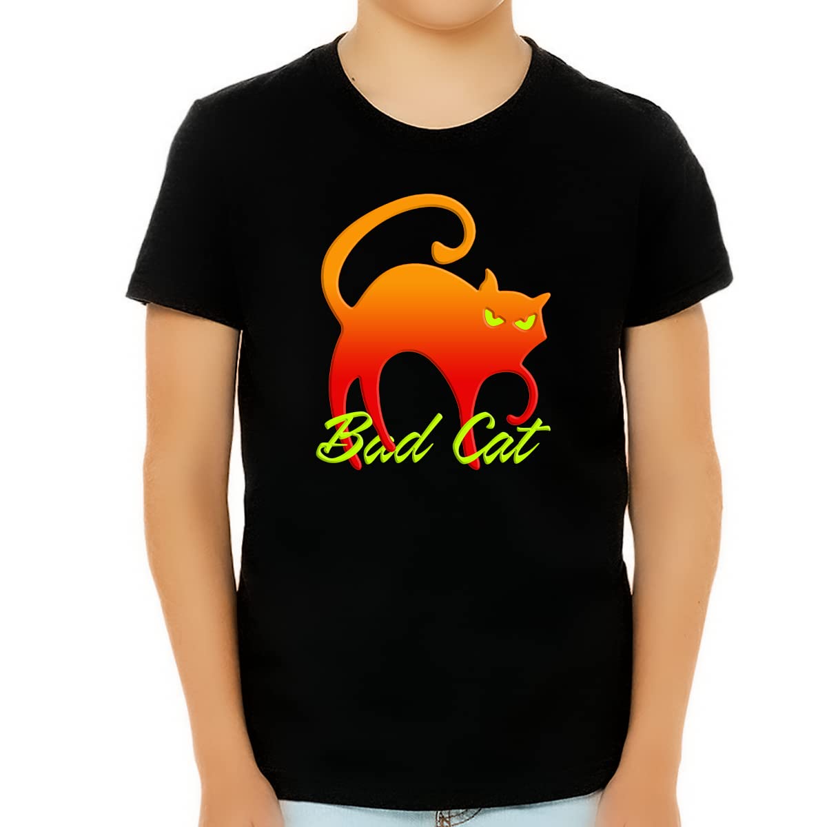 Bad Cat Shirt for Boys - Kids Cat Lover Tee for Play & School
