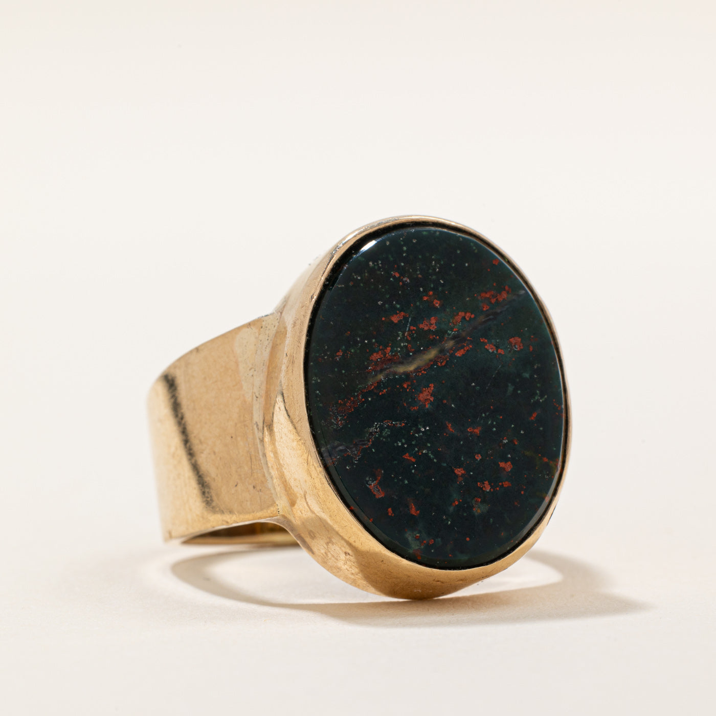 10.00ct Blood Stone Cocktail Ring - Size 8.5 | Elegant Statement Jewelry for Evening Parties & Special Occasions
