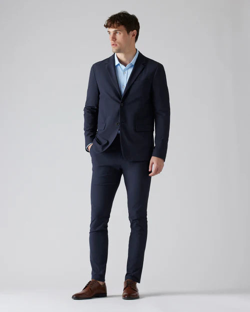 Rhone Men's Commuter Classic Fit Blazer - True Navy | Premium Stretch Travel Blazer for Business & Casual Wear | Office, Commuting & Business Trips
