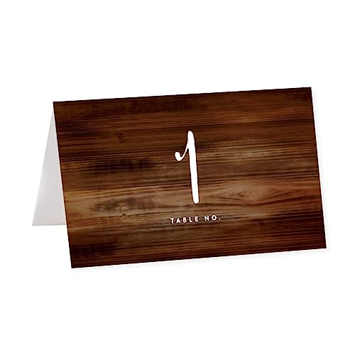 Table Number Rustic Wood