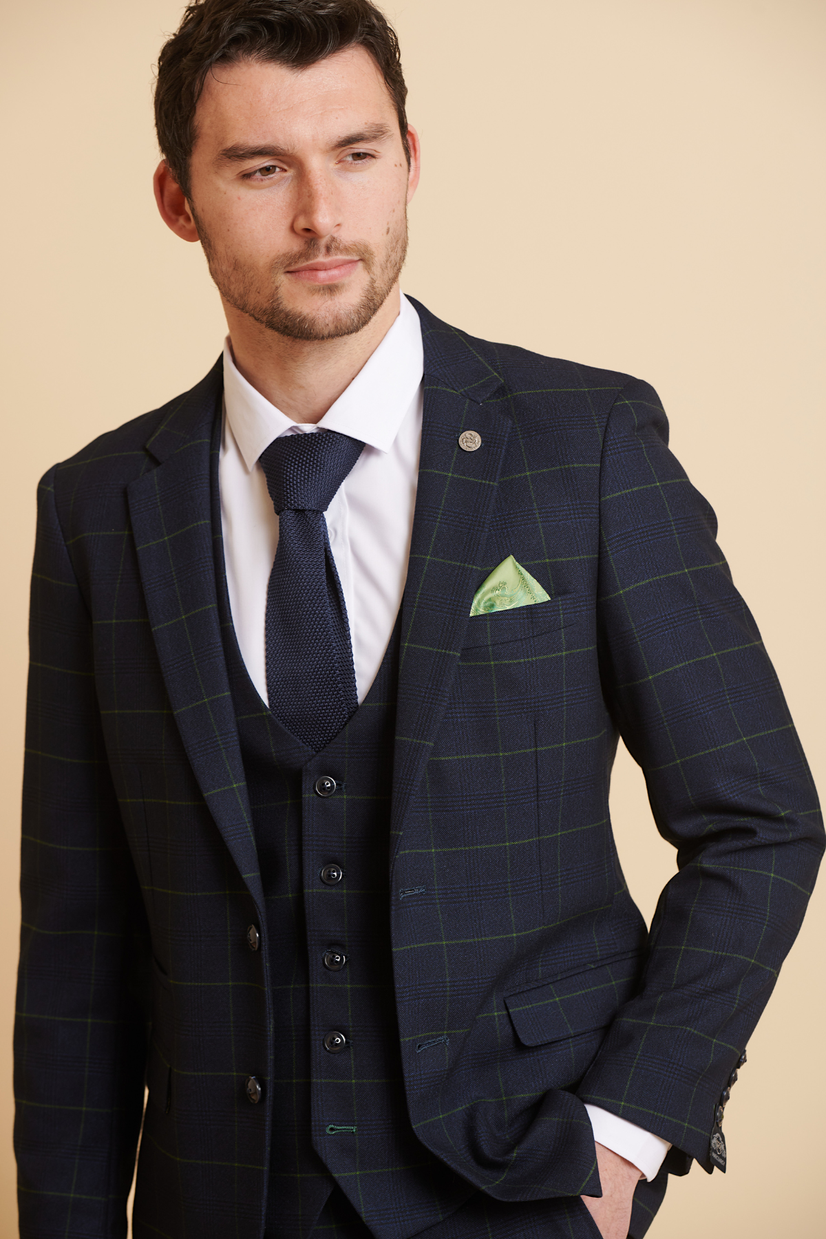 Everton FC James Tarkowski Navy Green Check Suit - Official EDINSON Football Jersey for Match Day & Fan Events