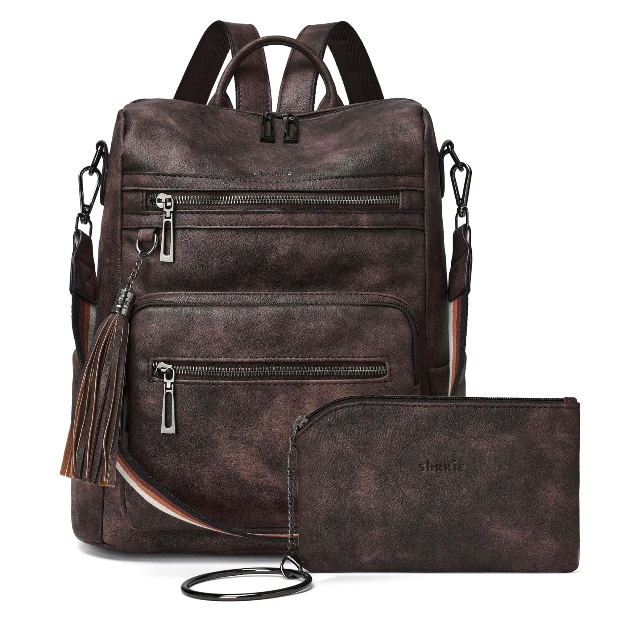 Shrrie Women's Leather Backpack Purse - Fashion Designer Convertible Shoulder Bag for Travel, Work & Daily Use | Stylish & Functional Backpack for Commuting, College & Weekend Getaways