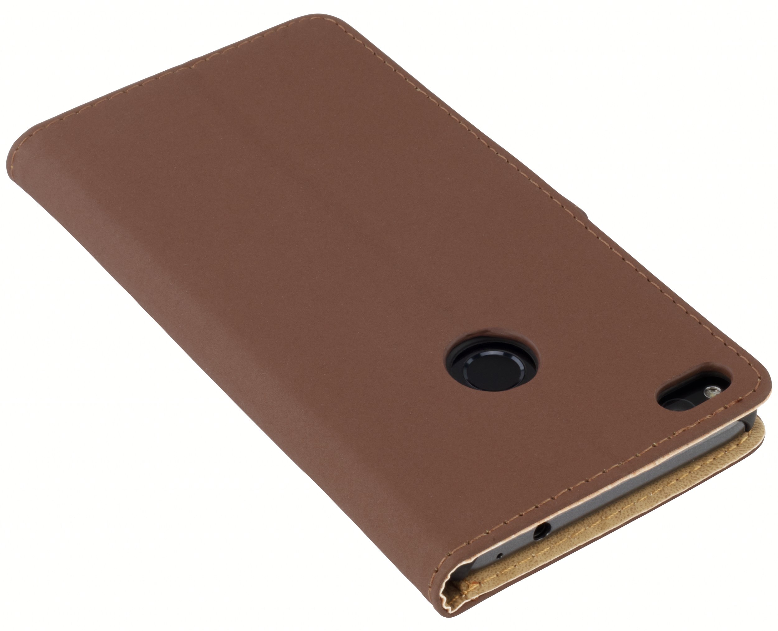 Premium Book-Style PU Leather Wallet Case for Huawei P8 Lite 2017 - Slim Protective Cover with Card Slots & Magnetic Closure (Brown) - Perfect for Work, Travel & Everyday Use
