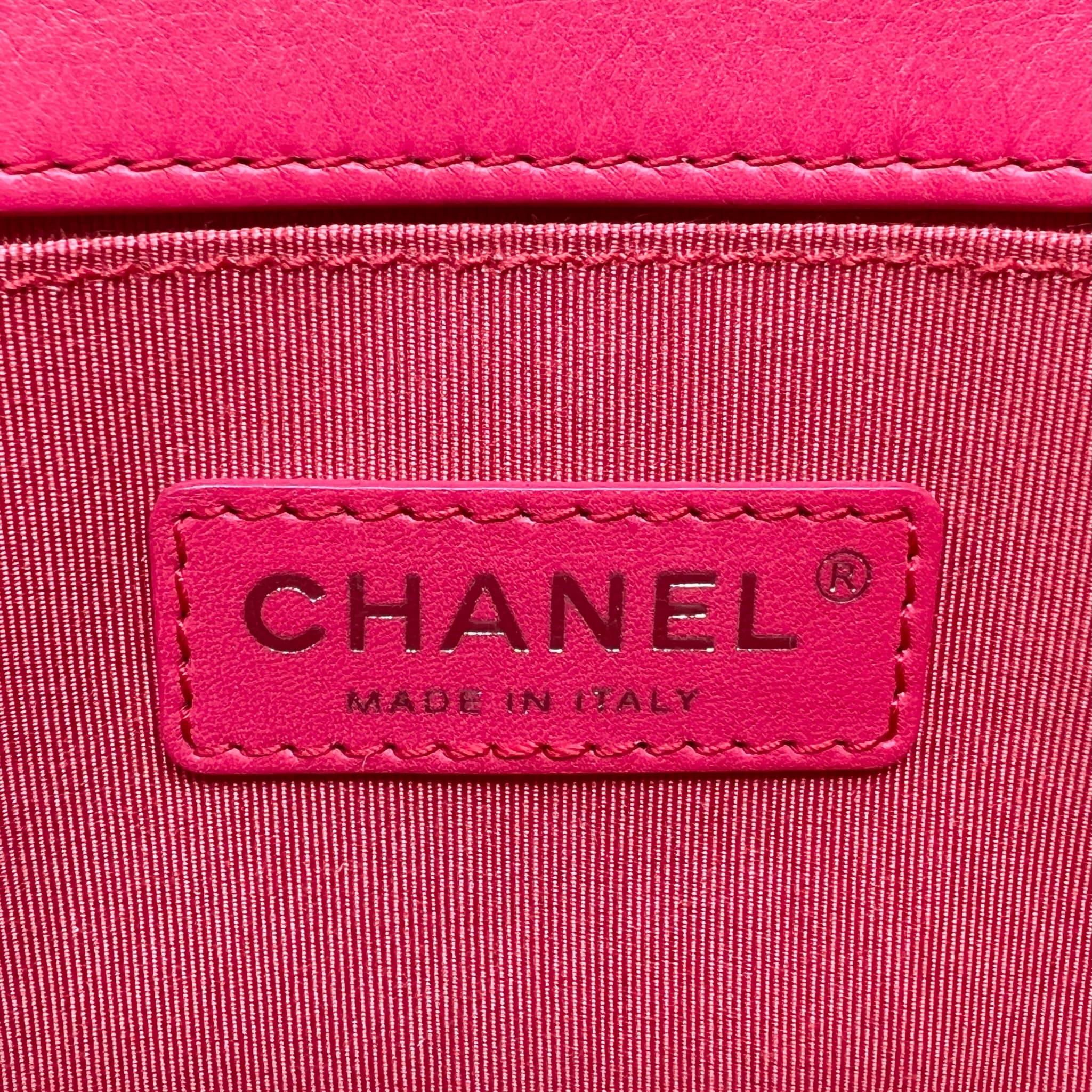 Chanel Pink Patent Leather Small Boy Bag - Luxury Crossbody Handbag for Women, Perfect for Parties, Dates & Special Occasions