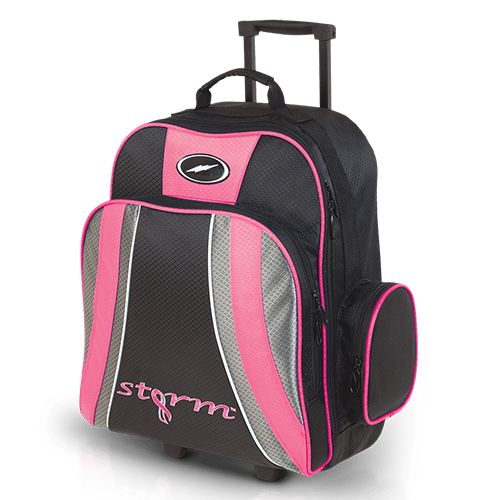 Storm Rascal 1 Ball Roller Black/Pink Bowling Bag - Lightweight & Durable Bowling Ball Carrier with Wheels for Men & Women - Perfect for League Play, Practice & Travel