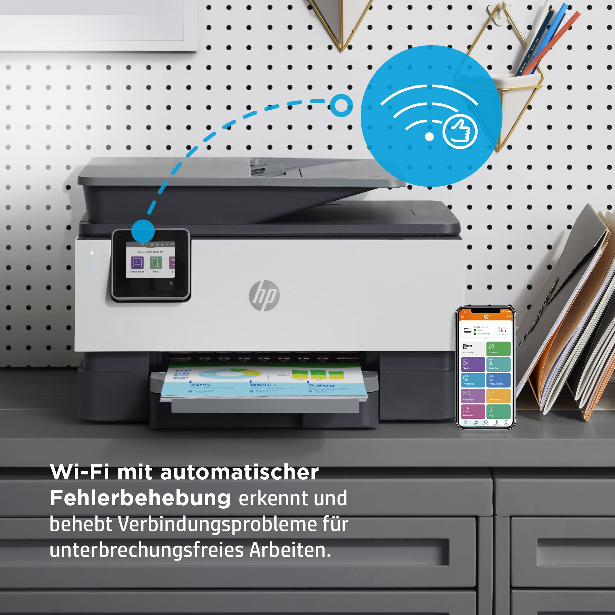 HP OfficeJet Pro 9012e All-in-One Wireless Printer with Scanner, Copier & Fax - 6 Months Free Instant Ink, HP+ Enabled, Duplex Printing, AirPrint, ePrint - Perfect for Home Office & Small Business Productivity