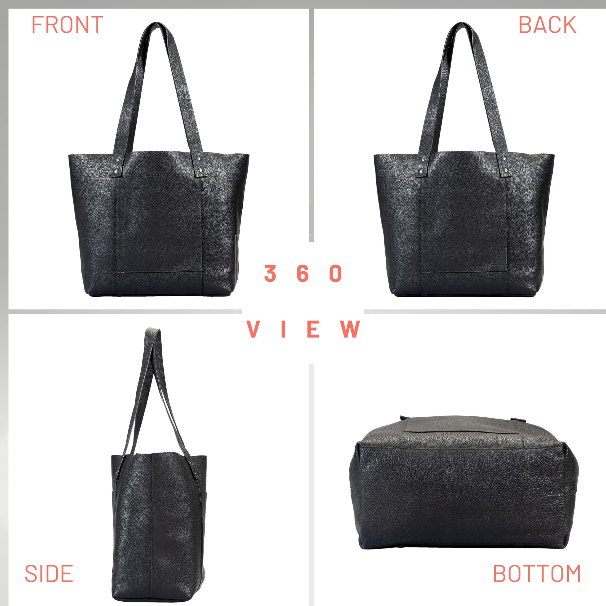 Genuine Leather Tote Bag for Women - Stylish & Durable Handbag for Work, Travel & Everyday Use | Perfect Office Commute, Weekend Getaway & Shopping Companion