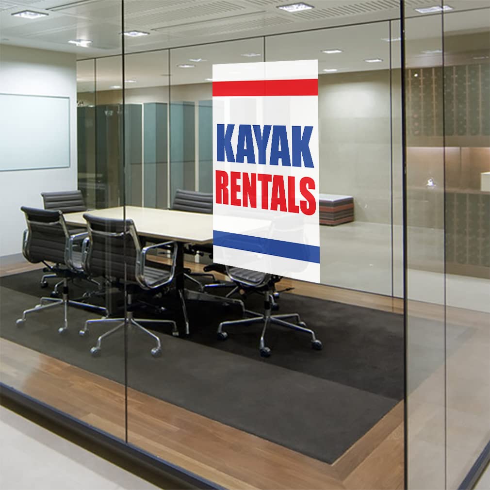 Vertical Vinyl Door Decals - Multiple Sizes (24x36 Inches) for Kayak Rentals, Industrial Luggage & Car Bumper Stickers - Perfect for Business Branding & Vehicle Advertising