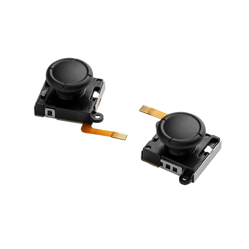 Original GeeekPi Guli Hall Joystick for Nintendo Switch JoyCon Replacement - No Drifting, Electromagnetic Stick, 50% Power Saving, High Precision Response, Replaceable Stick Cap - Perfect for Switch OLED Repair & Gaming (2-Pack)