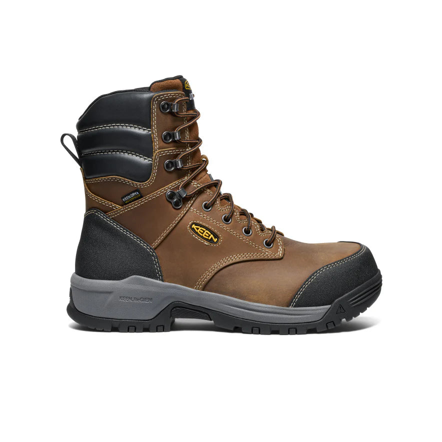 KEEN Men's Evanston 8 Waterproof CSA Certified Work Boots - Steel Toe Safety Shoes for Construction, Hiking & Outdoor Work (Model 1029670)