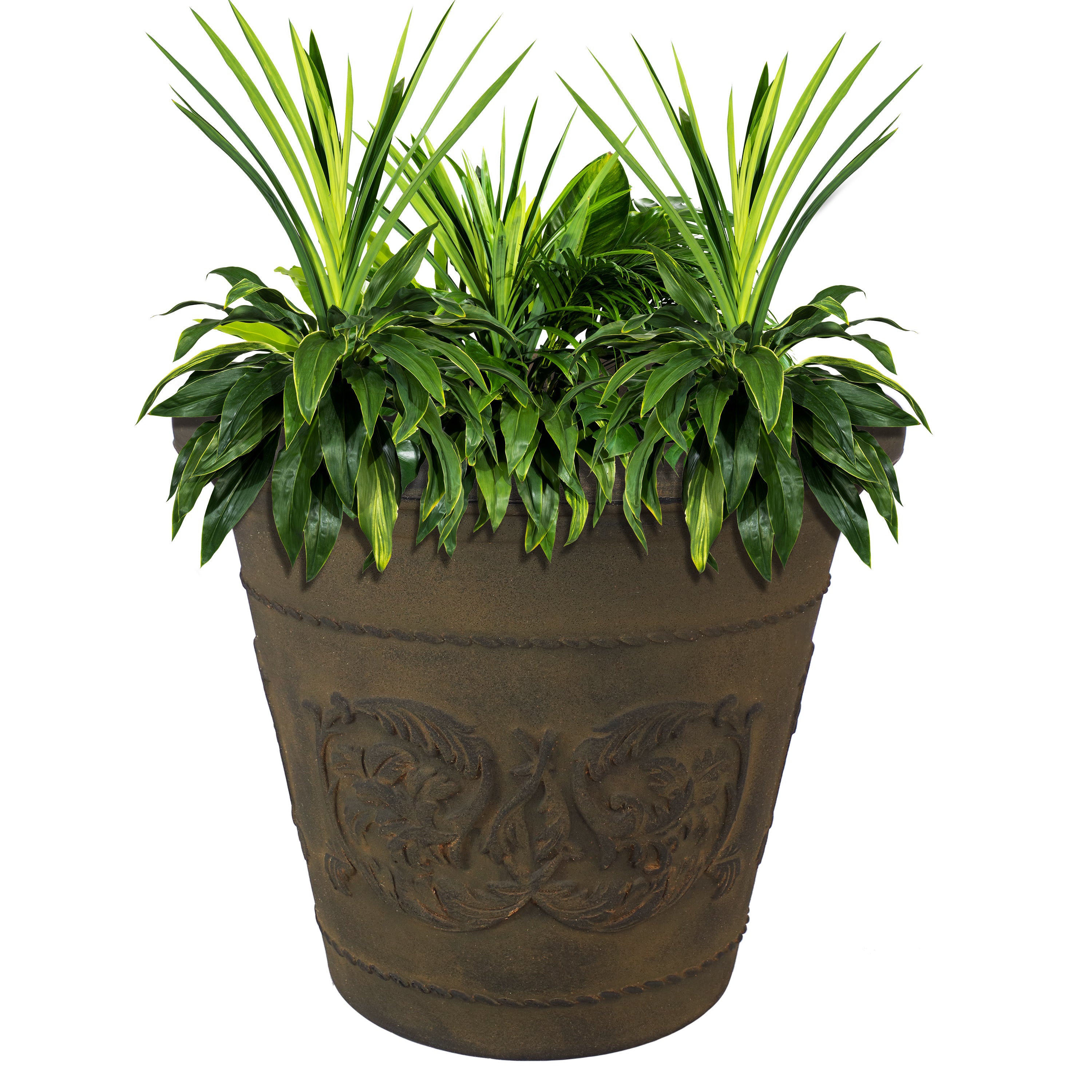 Sunnydaze Arabella Polyresin Outdoor Flowerpot Planter - Decorative Garden Planter for Patio, Porch & Yard - Weather-Resistant & Durable Design