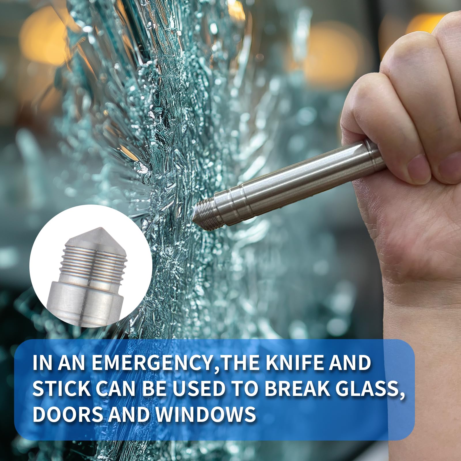Four Seasons Mini Stick Knife - 13.5 Inch Silver Multipurpose Outdoor Knife with Sheath | Portable Fruit Knife, Fishing Pocket Knife & Survival Tactical Knife for Camping, Hiking and Emergency Preparedness