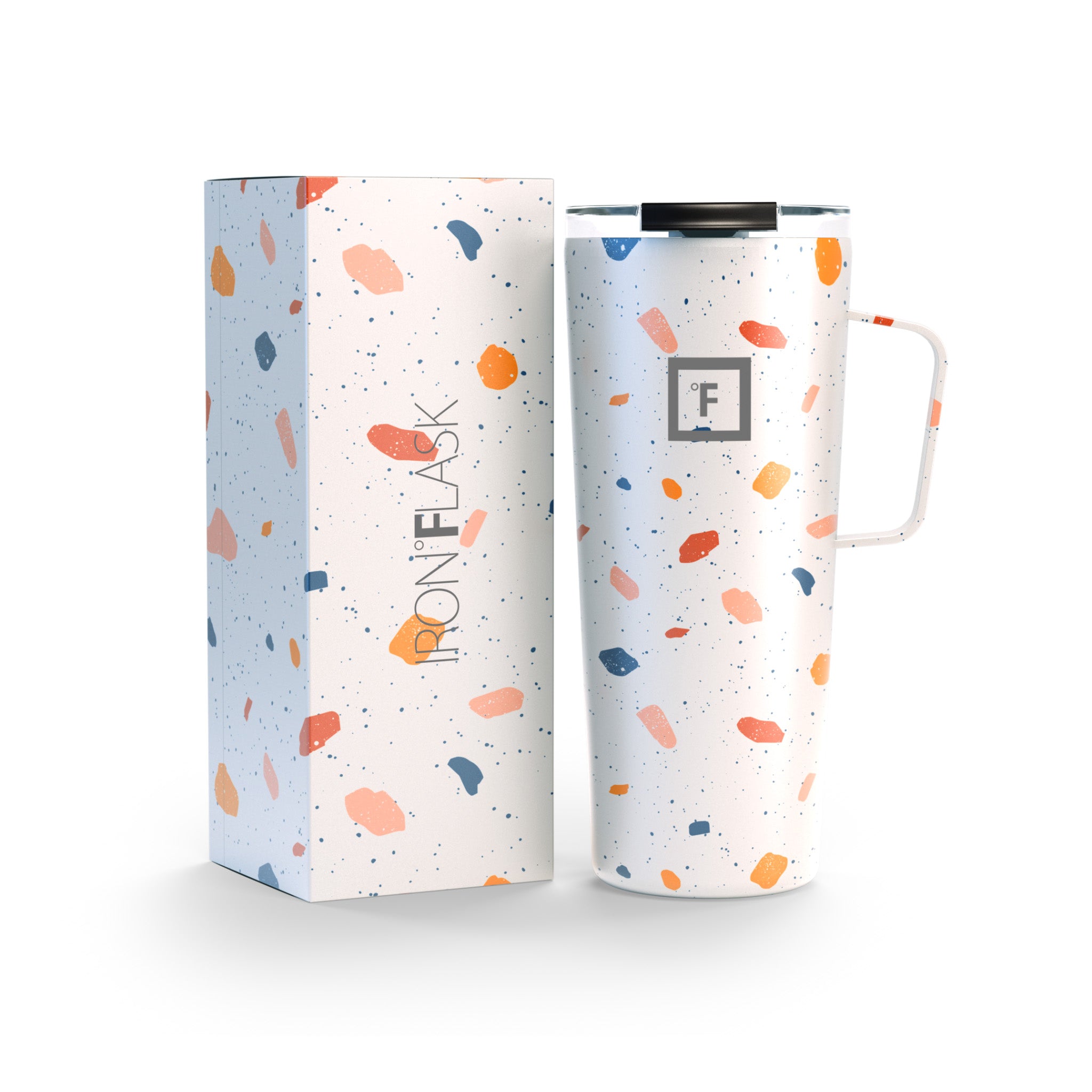 24 Oz Insulated Coffee Mug with Non-Slip Grip - Perfect for Hot & Cold Drinks at Home, Office or Travel