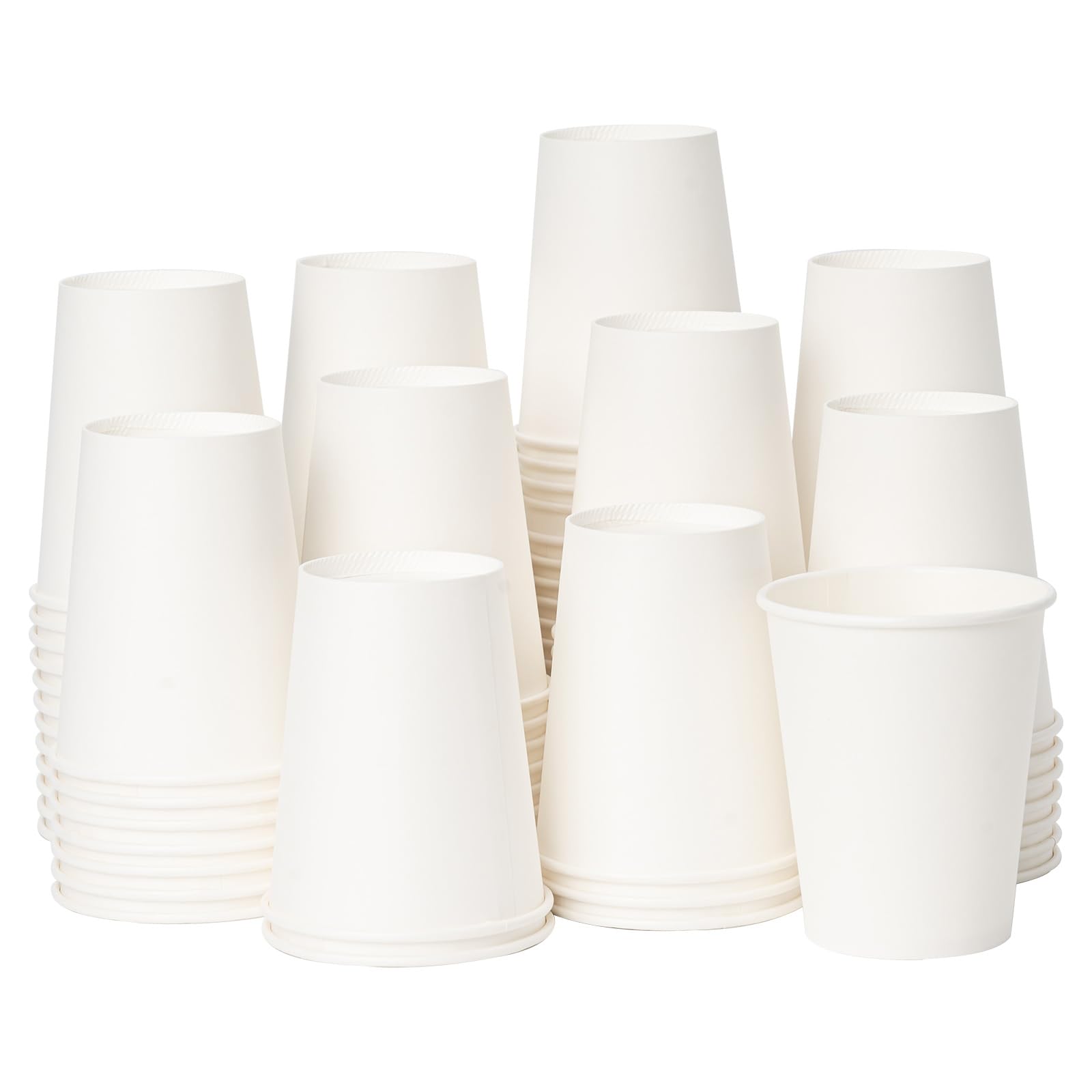 YEEHAW 8 oz 1000 Pack Disposable Paper Coffee Cups - White Hot Drink Cups for Coffee, Tea, Hot Chocolate | Leak-Proof & Eco-Friendly | Perfect for Cafes, Restaurants, Offices & Home Use | Great for Morning Coffee, Office Breaks & Family Gatherings