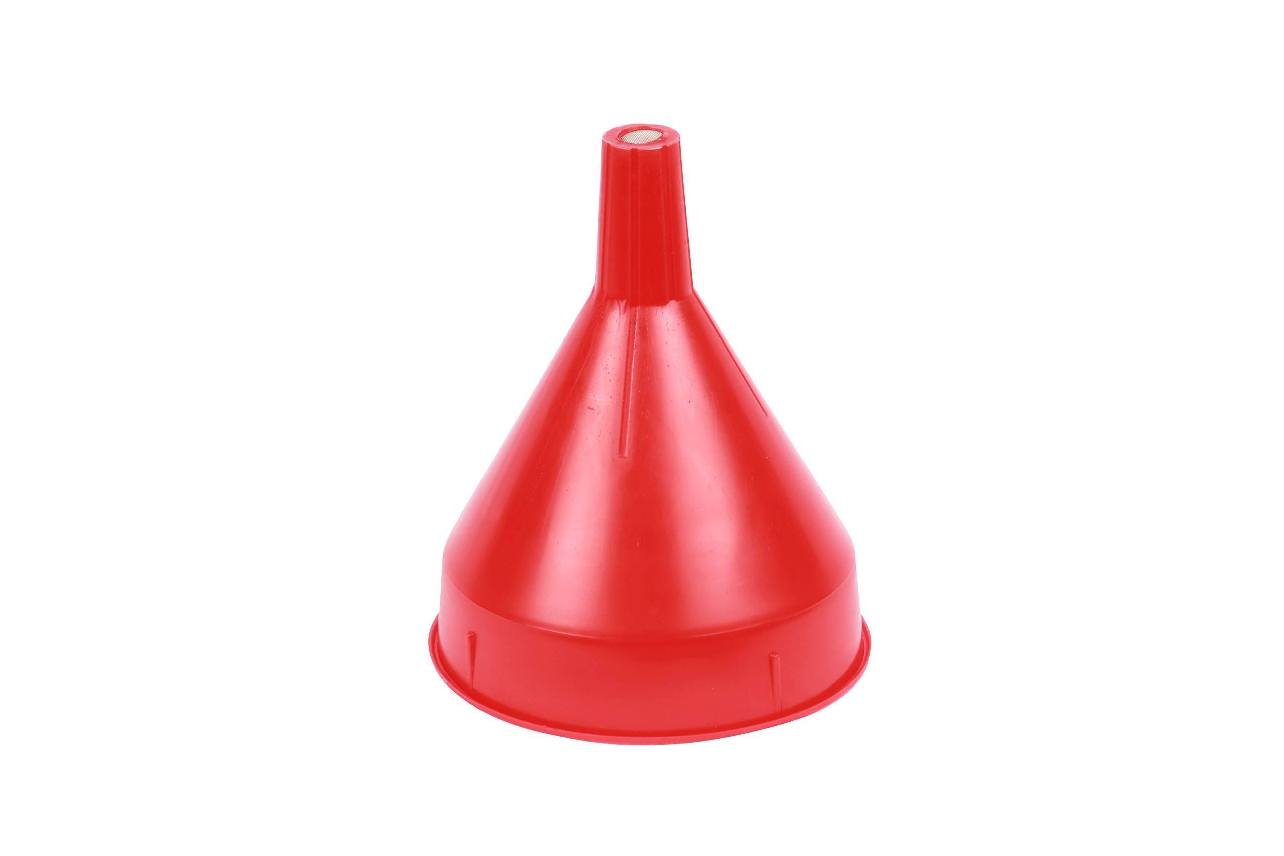 WirthCo 32002 Funnel King Red Safety Funnel with Screen/Strainer - 2 Quart Large Capacity for Oil, Fuel, Gas, Automotive Fluids - Perfect for DIY Car Maintenance, Garage Use & Workshop Applications