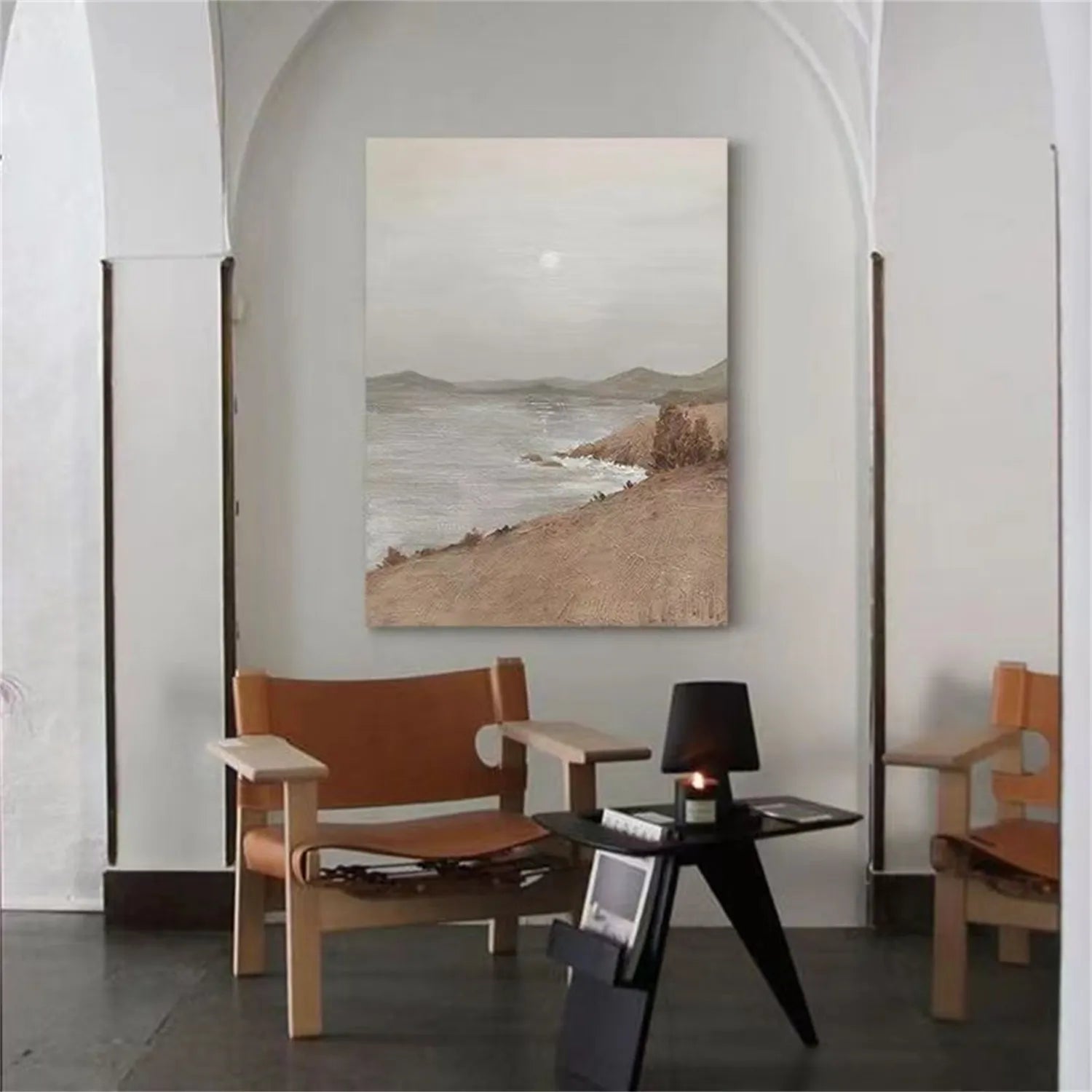 Ocean and Sky Painting #OS 195 - Handmade Seascape Wall Art for Home & Office Decor - Perfect for Living Room, Bedroom, or Beach House