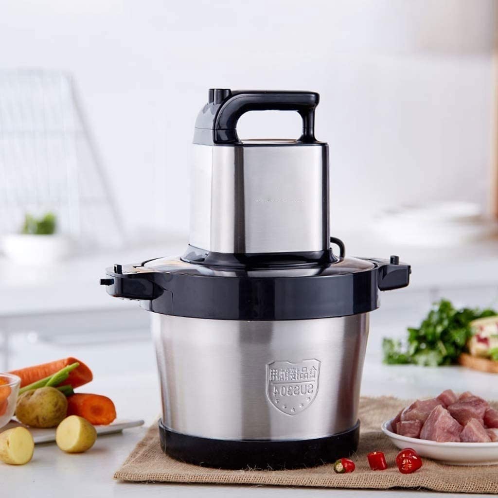 1000W Powerful Electric Food Chopper & Processor - 6L Stainless Steel Bowl for Grinding Meat, Vegetables, Fruits & Nuts - Heavy Duty Kitchen Appliance for Meal Prep, Smoothies & Baking - Perfect for Home Chefs & Restaurants
