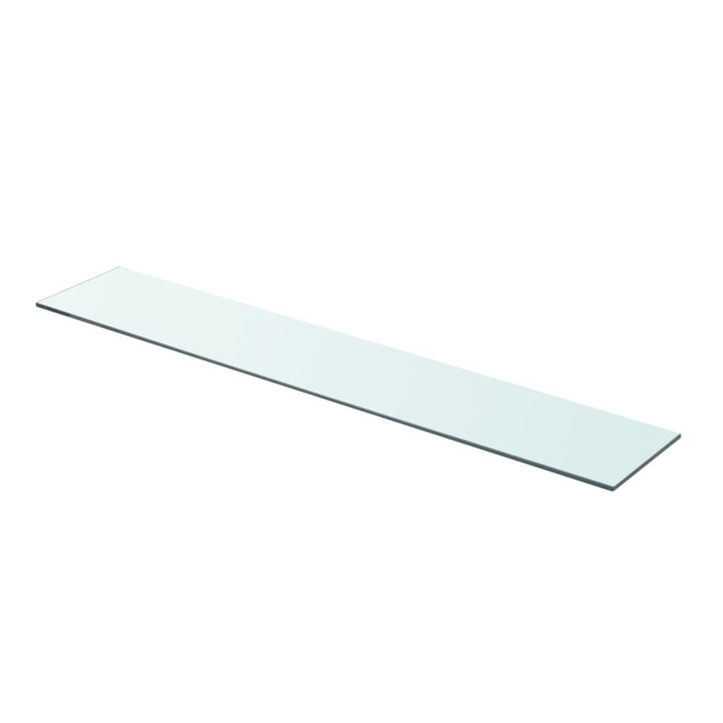 vidaXL Tempered Glass Shelf Panel - Clear Modern Floating Shelf for Home, Office, or Retail Store, Durable Wall Display Shelf with 33.1lb Weight Capacity, Easy-to-Clean Tempered Glass - Perfect for Bathroom Storage, Kitchen Decor, Living Room Display & Retail Product Showcase