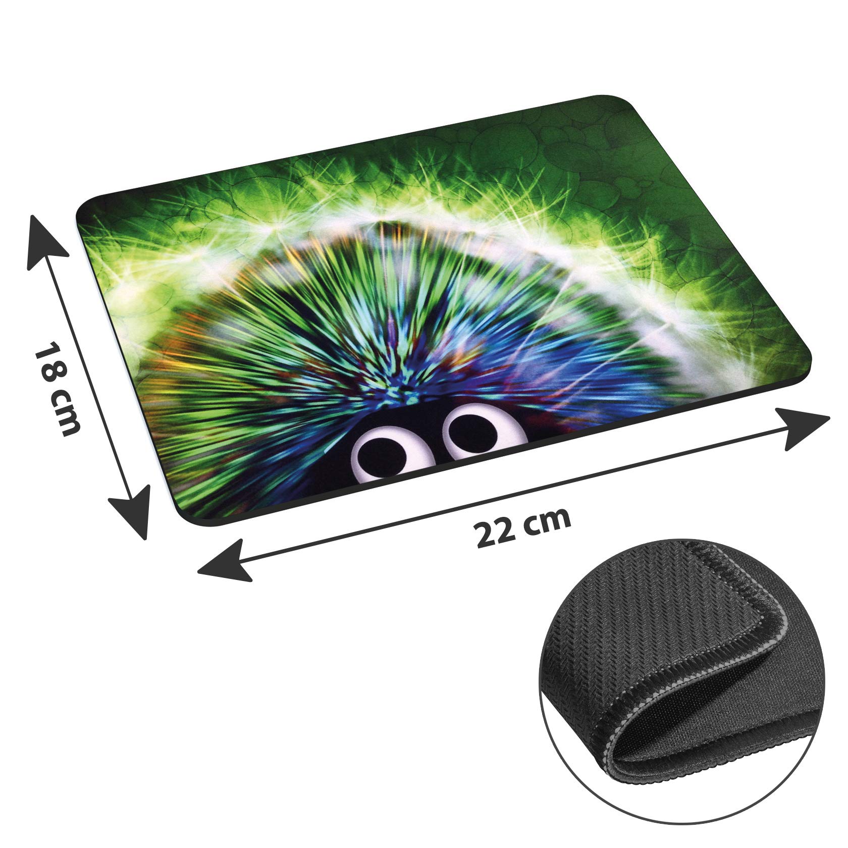 Stylish Green Hedgehog Hard Case Laptop Bag for 13.3 Inch Laptops (Vertical) - Includes Mouse & Mouse Pad | Perfect for Work, Travel & School