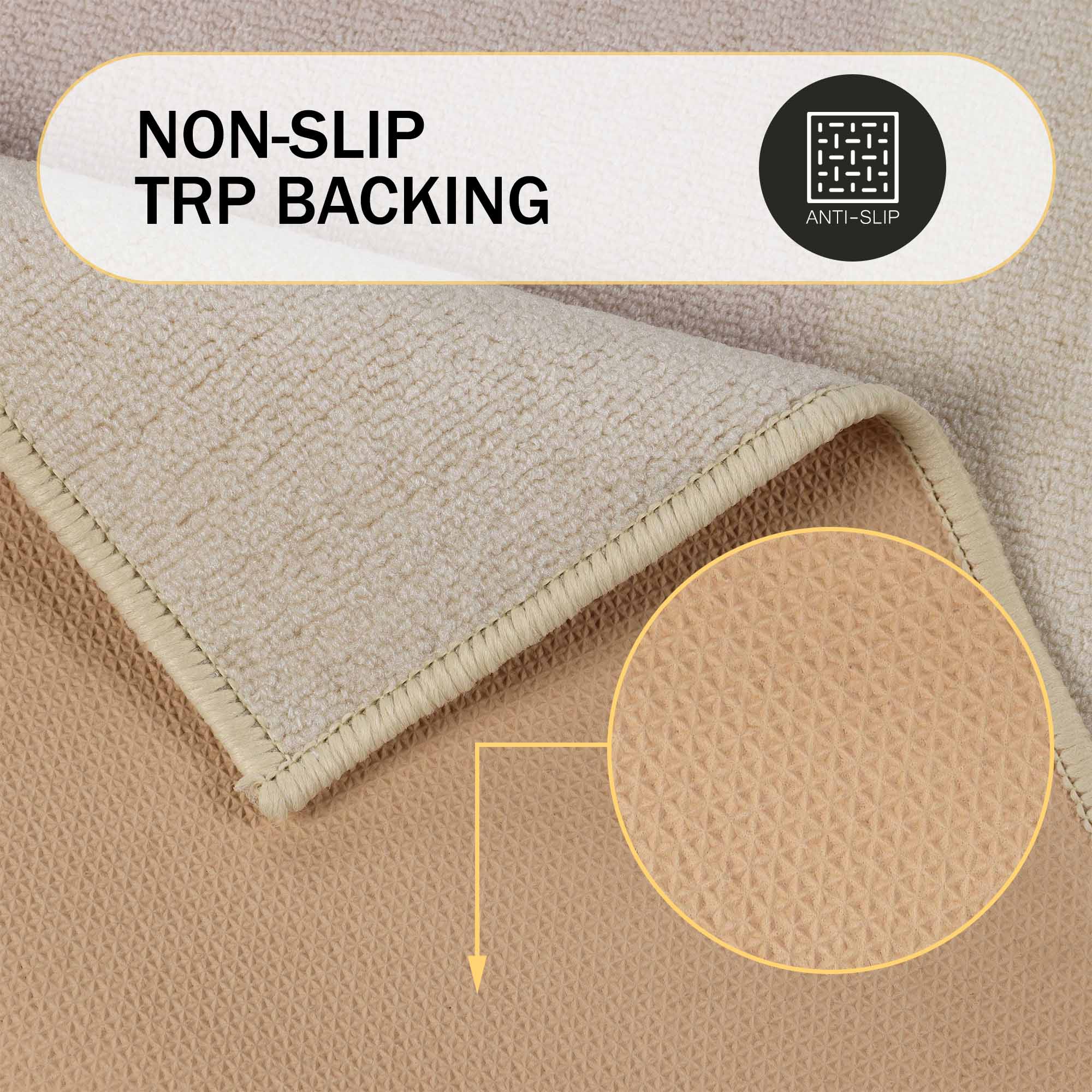 Premium Non-Slip Bath Rug Set - Super Absorbent, Machine Washable, Soft Memory Foam - Perfect for Bathroom, Shower, Spa & Home Decor (Troy Collection)
