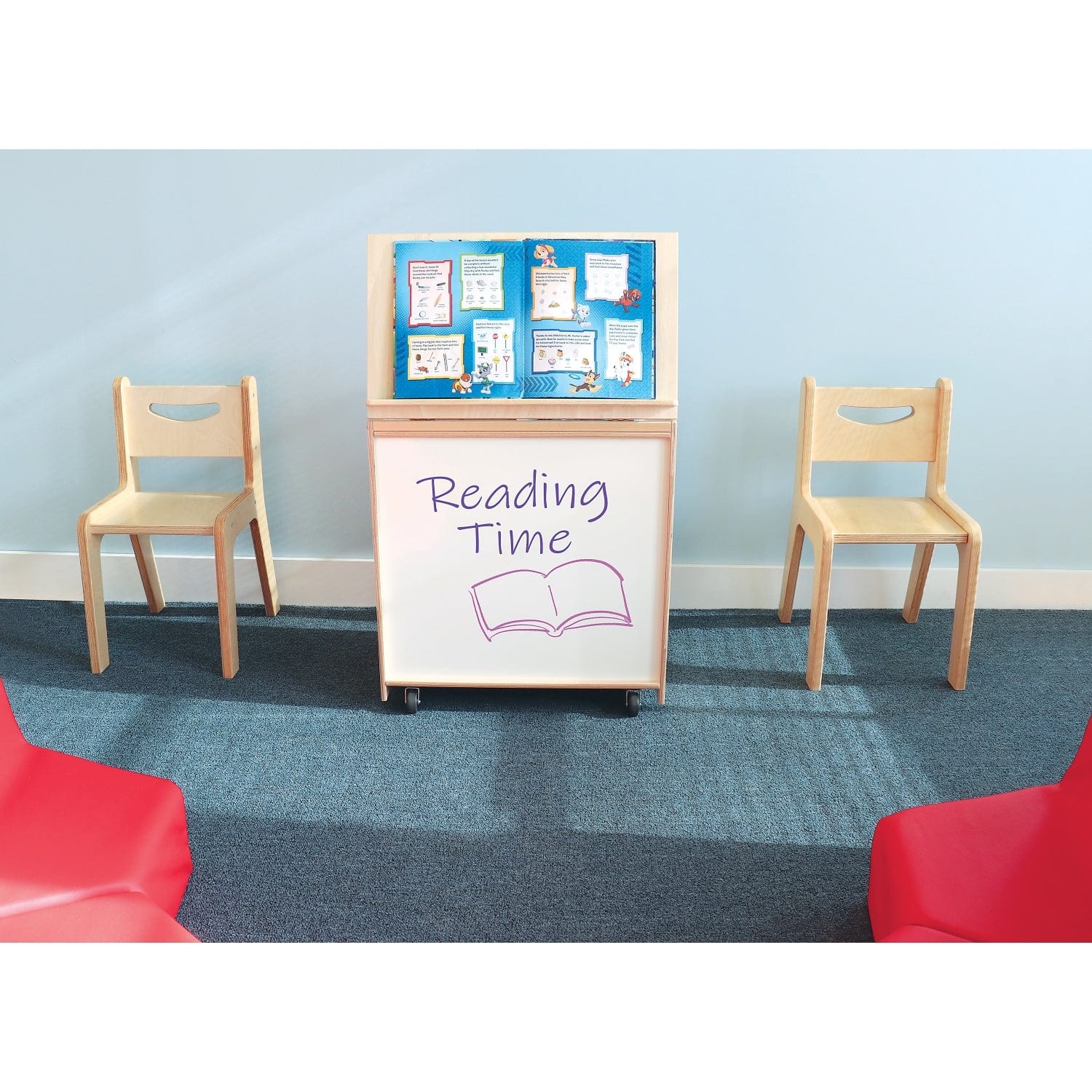 Big Book Display Stand with Write & Wipe Back - Perfect for Classroom, Library, and Office Organization
