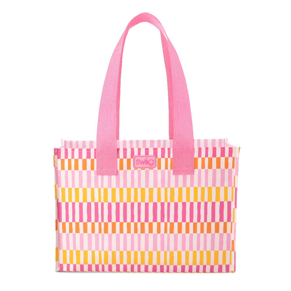 Eco-Friendly Sherbet Stripe Reusable Gift Bags - Large Size for Birthdays, Weddings & Party Favors | Sustainable Fabric Gift Wrap Alternative