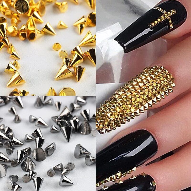 6 Grids Metal Star Rivet 3D Nail Art Decorations for DIY Manicure - Perfect for Nail Salons, Home Nail Art, and Party Glam Looks