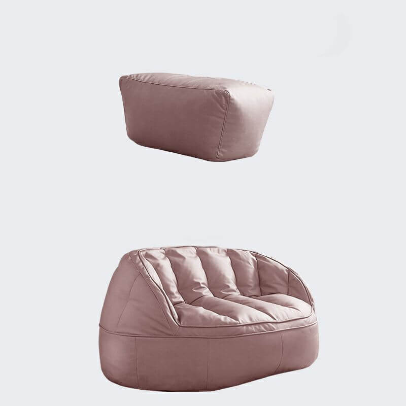 Water Resistant Faux Leather Bean Bag Chair with Durable Polystyrene Beans - Perfect for Living Room, Bedroom, Dorm & Game Room Relaxation