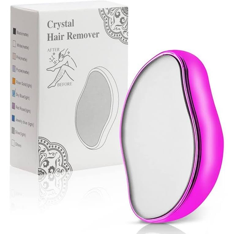 Crystal Hair Eraser - Painless Hair Removal Tool for Men & Women | Exfoliating & Smoothing Skin | Magic Hair Remover for Face, Legs, Arms & Body | At-Home Hair Removal Solution for Silky Skin