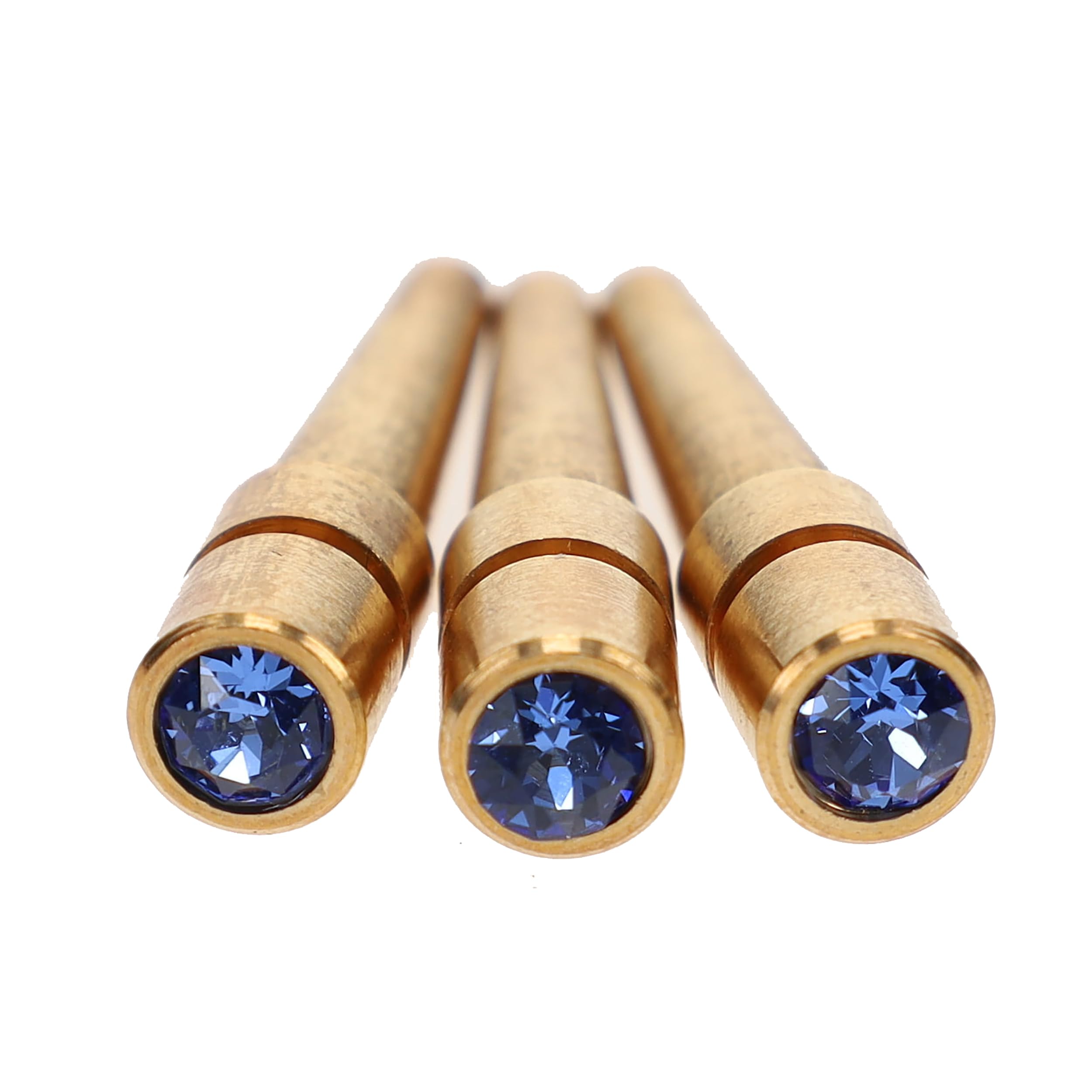 Premium WE Games Brass Cribbage Pegs with Genuine Austrian Crystals - 3-Piece Set in Sapphire Blue - Perfect for Cribbage Boards, Game Nights & Collectible Gifts