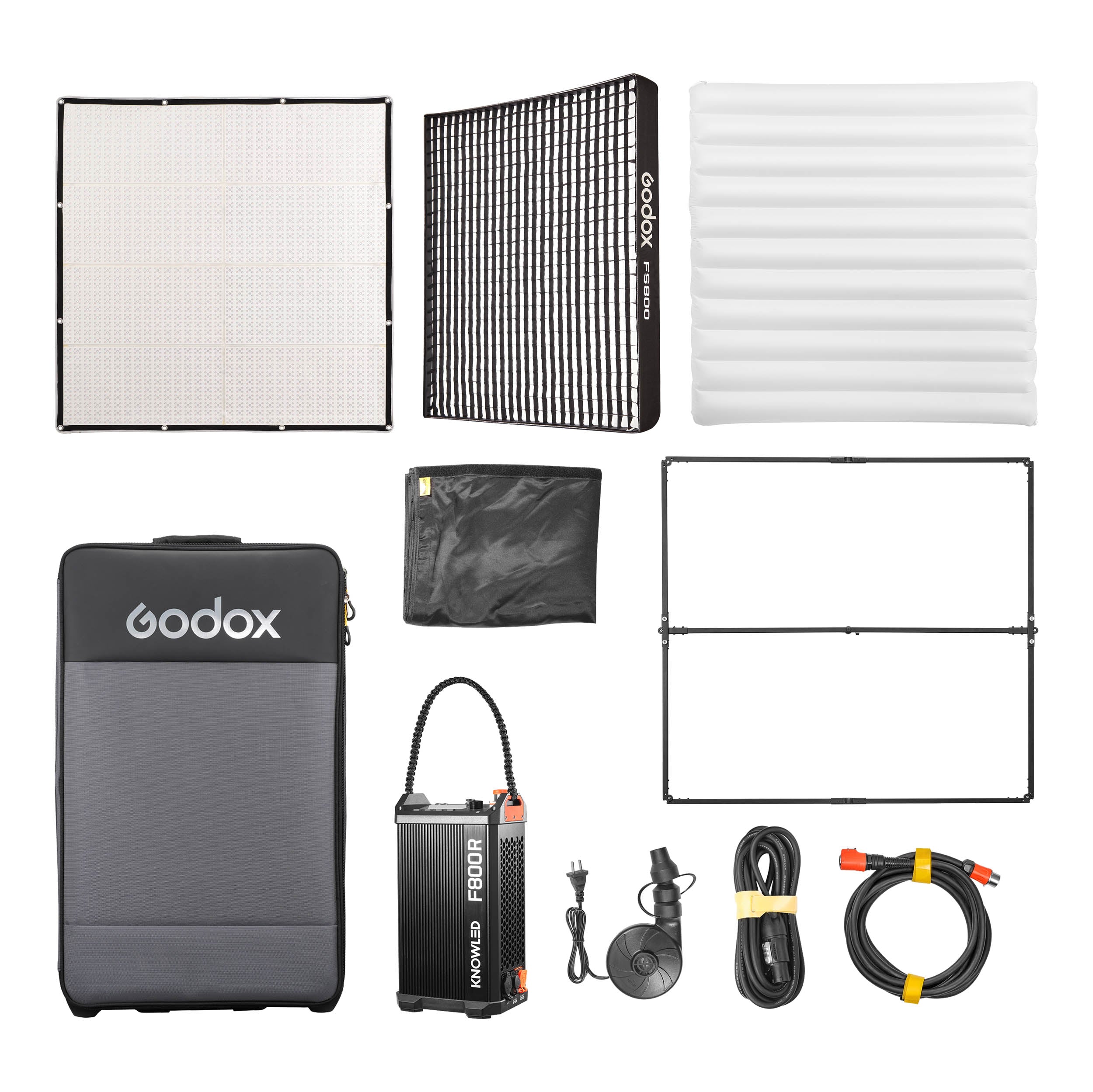 KNOWLED F800R K2 4x4ft IP54 Waterproof Flexible RGB LED Panel with Softbox Kit - Perfect for Studio Photography, Video Lighting, and Indoor/Outdoor Film Production
