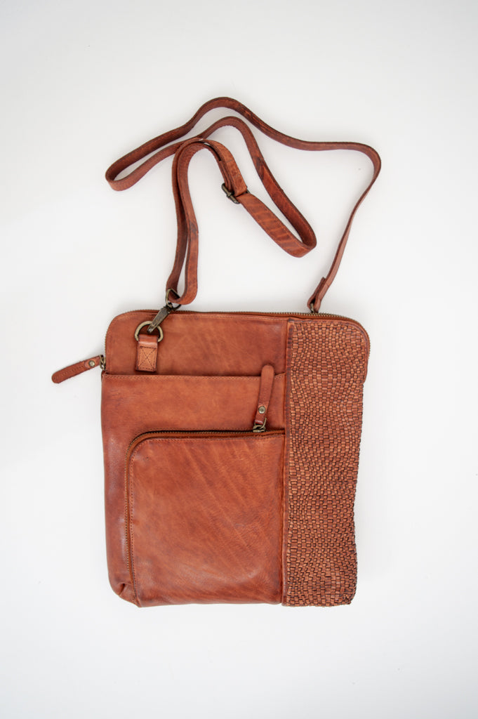 Premium Genuine Leather Handbag 097 in Cognac Brown - Stylish & Durable for Women's Work, Travel & Everyday Use