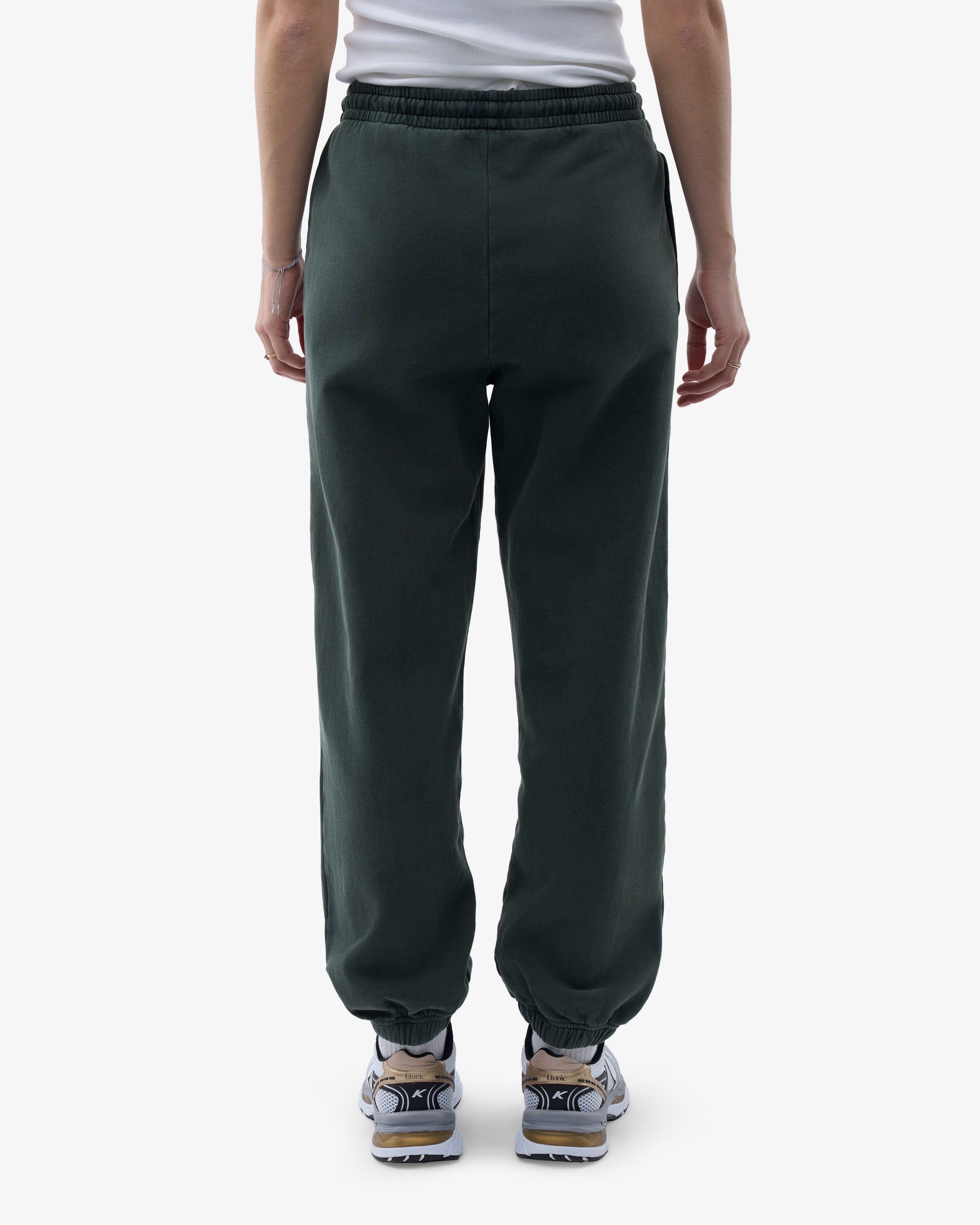 Organic Relaxed Sweatpants for Women - Soft Cotton Joggers with Pockets | Midnight Forest Green | Lounge, Yoga & Home Wear