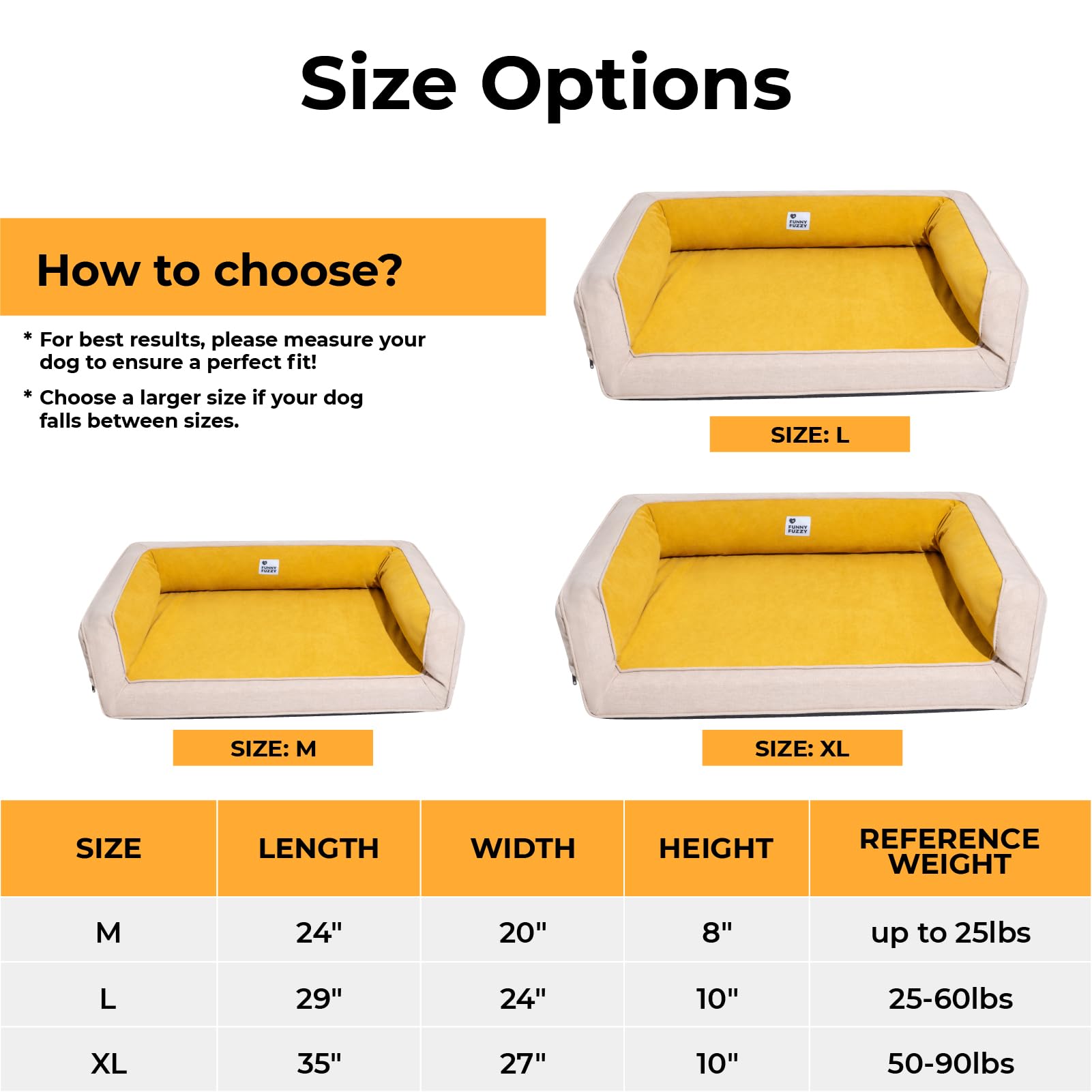 Orthopedic Dog Bed for Large Dogs - Plush Fuzzy Sofa Couch with Egg-Crate Foam Support, Removable & Machine Washable Cover, Non-Slip Bottom - Perfect for Living Room, Bedroom or Pet Nursery