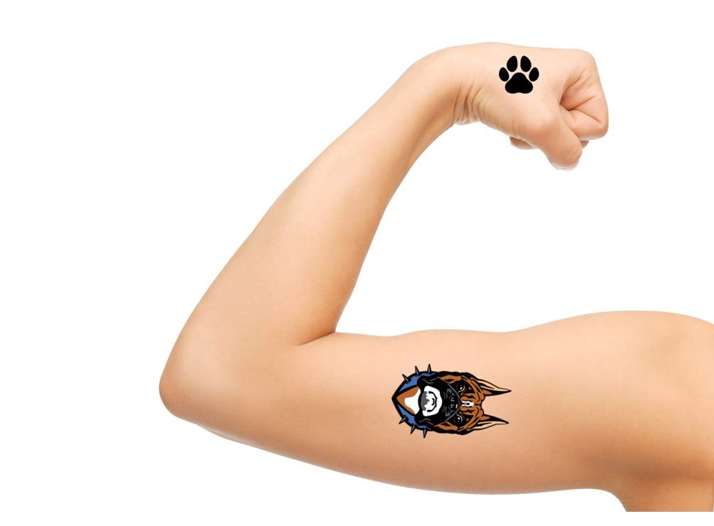 Boxer Dog Temporary Tattoos for Kids & Adults - Fun Animal Themed Fake Tattoos for Parties, Costumes & Pet Lovers - Waterproof & Safe Skin Stickers