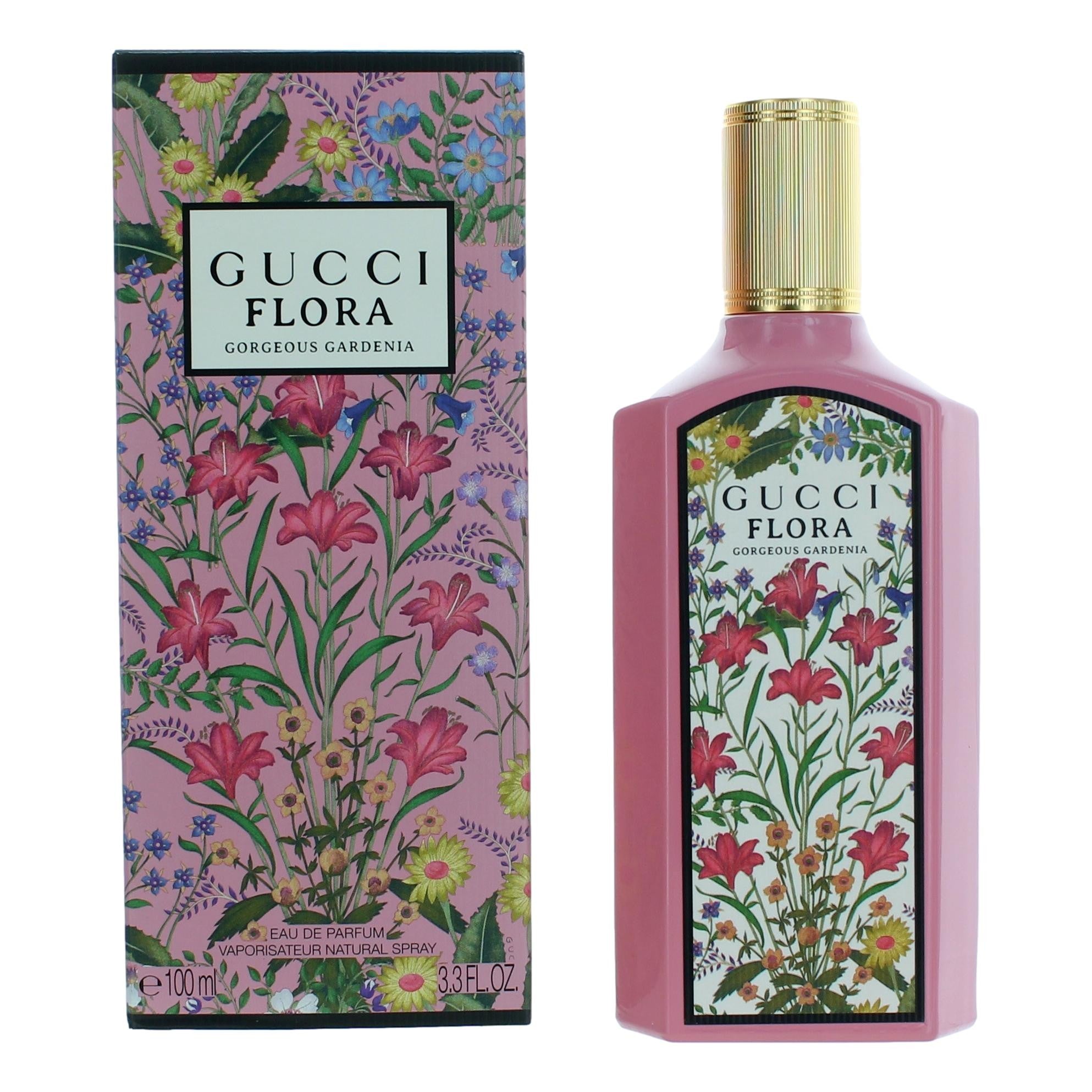 Gucci Flora Gorgeous Gardenia Eau de Parfum 3.3 oz for Women - Floral Luxury Perfume Spray for Daytime & Evening Wear