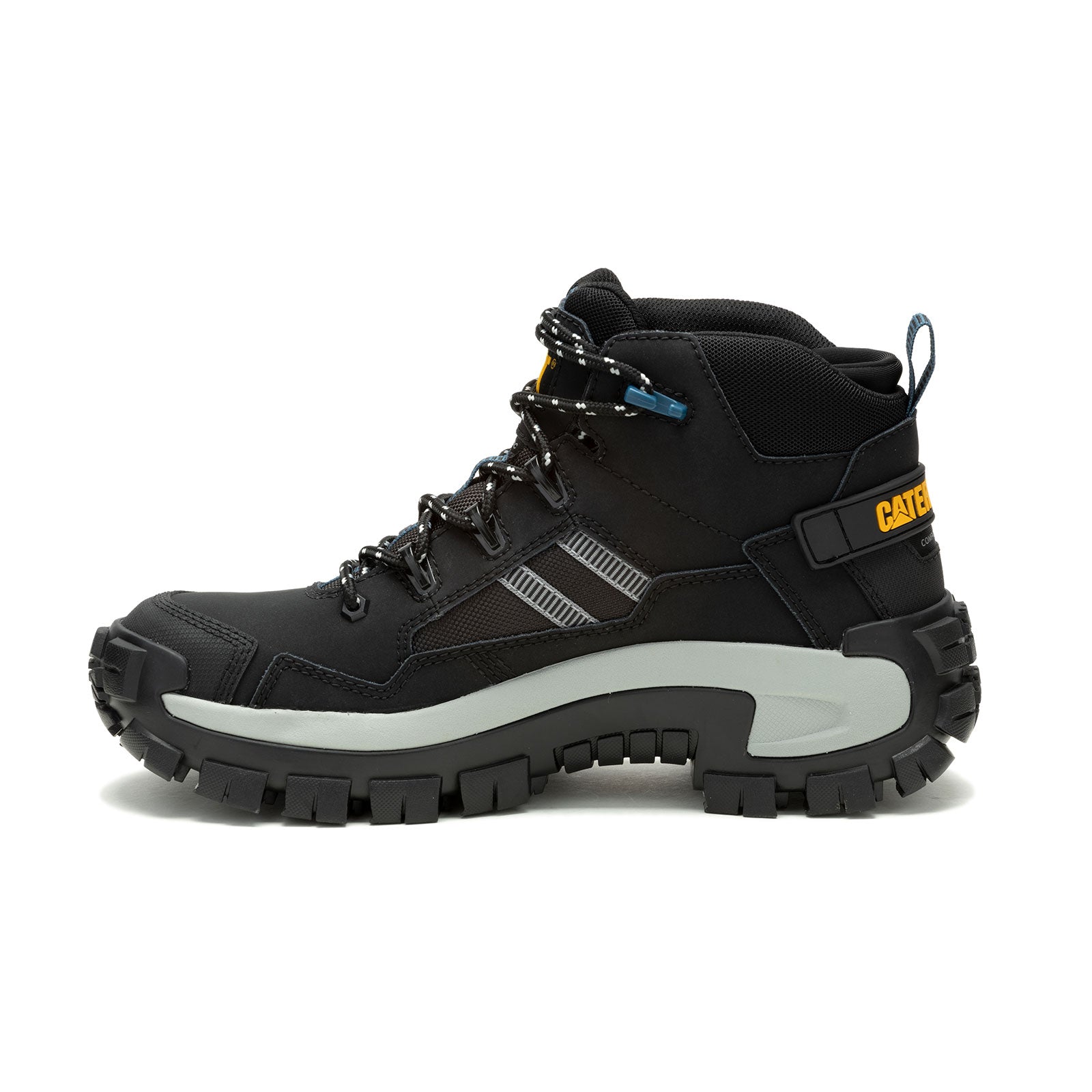 Invader Mid Vent Composite Toe Work Boots for Men - Black Safety Shoes for Construction, Warehouse & Outdoor Work | OSHA Compliant