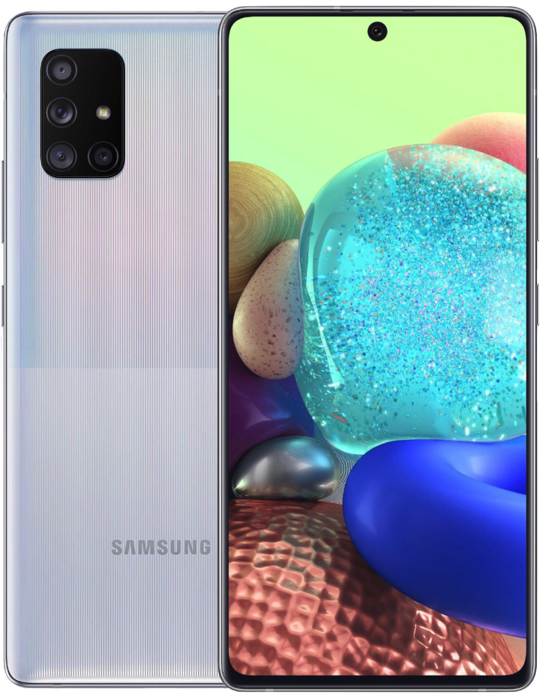 Samsung Galaxy A71 5G Smartphone 128GB Prism Cube Silver - GSM Unlocked Android Phone for Streaming, Gaming & Productivity