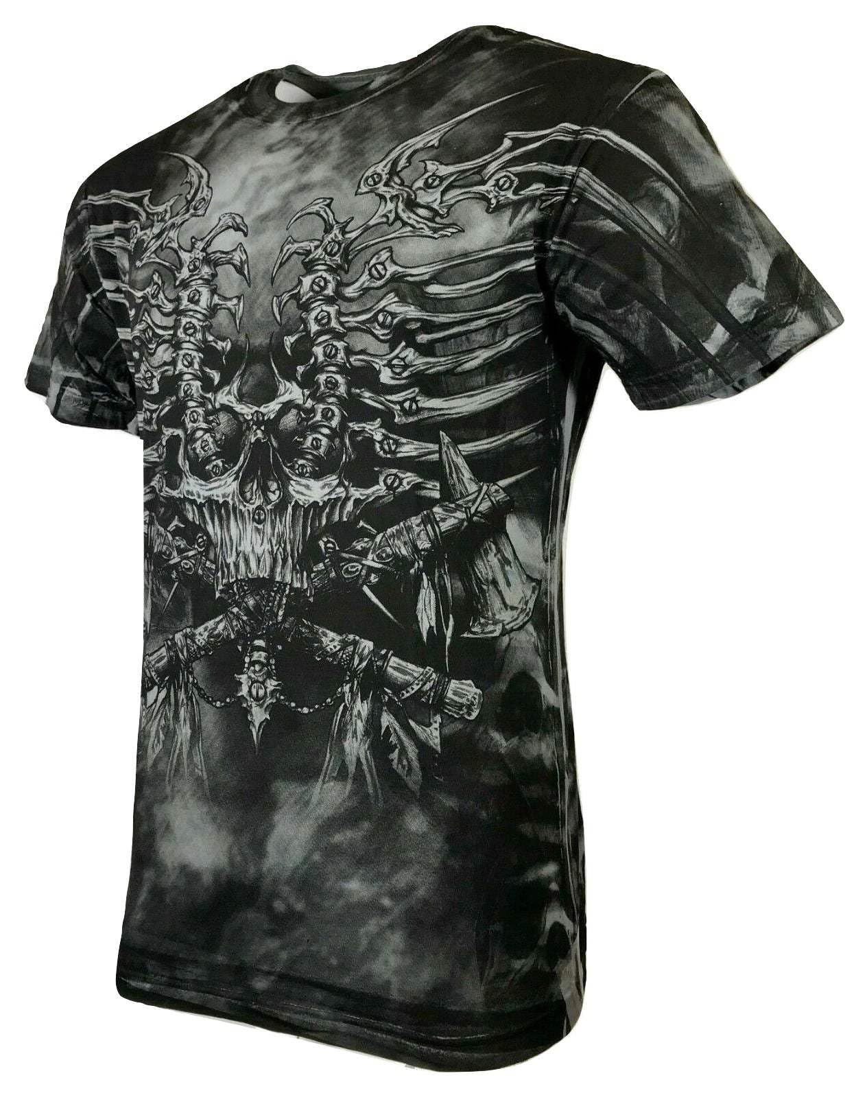 Xtreme Couture by Affliction Men's Graphic T-Shirt with Iron Bones & Skulls Design | Streetwear Fashion for Casual Wear & Gym Outfits