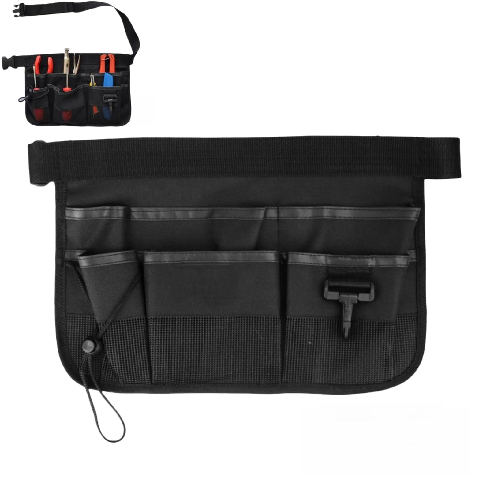 Adjustable Gardening Tool Waist Bag Belt - Oxford Garden Apron with 7 Pockets for Men & Women - Perfect for Holding Gardening Tools, Construction Work & Outdoor Activities