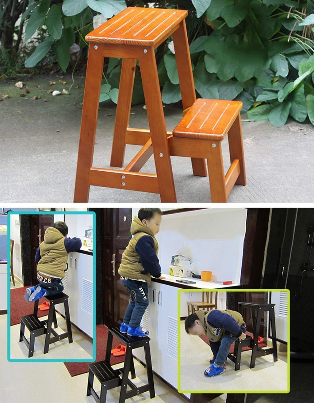 Foldable Step Stool Chair - Non-Slip Kitchen Ladder Stool with Wide Platform, Portable Step Stool for Home, Office, Bathroom - Perfect as Shoe Rack, Flower Stand, or Storage Shelf (White) - Ideal for Reaching High Shelves, Bathroom Use, and Kids' Step Stool
