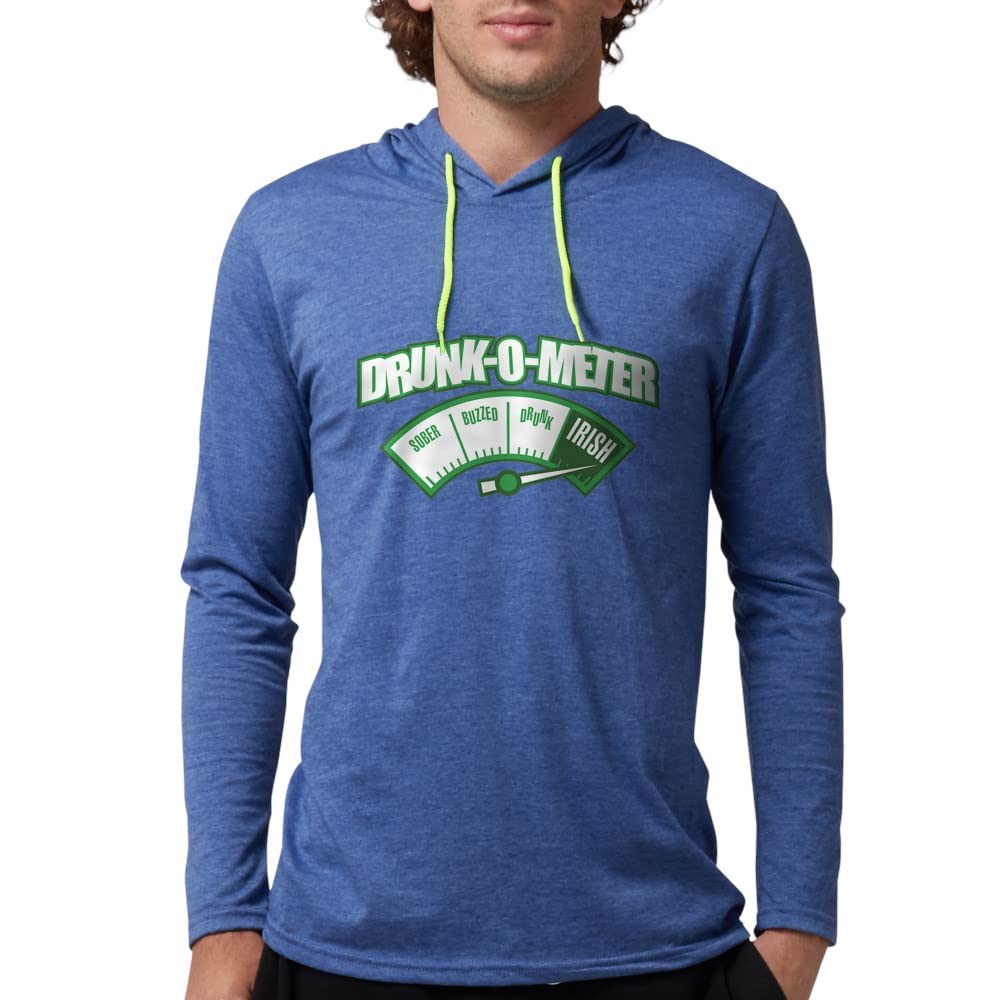 Drunk-O-Meter Funny Men's Hooded Sweatshirt - Novelty Drinking Hoodie for Parties, Bars & Gifts