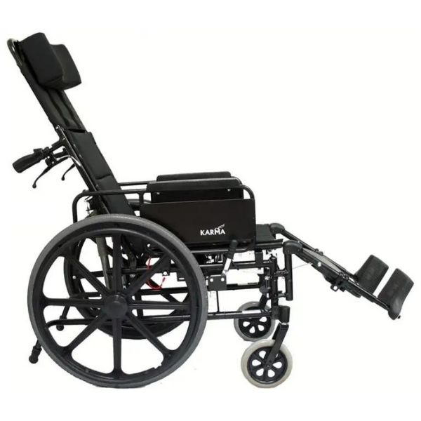 Karman KM5000 Ultra Lightweight Reclining Wheelchair - Portable & Comfortable Mobility Aid for Seniors & Disabled - Perfect for Home, Travel & Outdoor Use