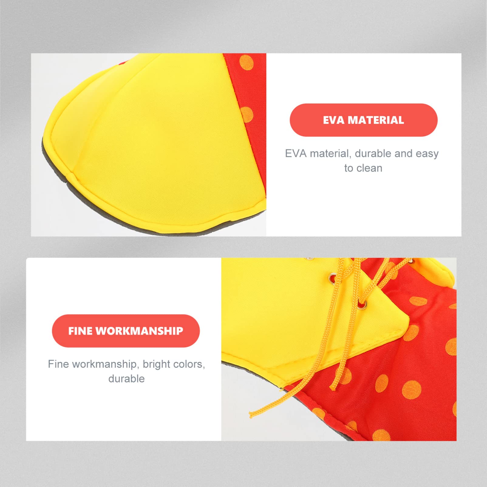 Halloween Clown Shoes - Bright Yellow & Red Costume Accessories for Cosplay, Masquerade Parties & Halloween Events | Fun Party Favors & Carnival Footwear