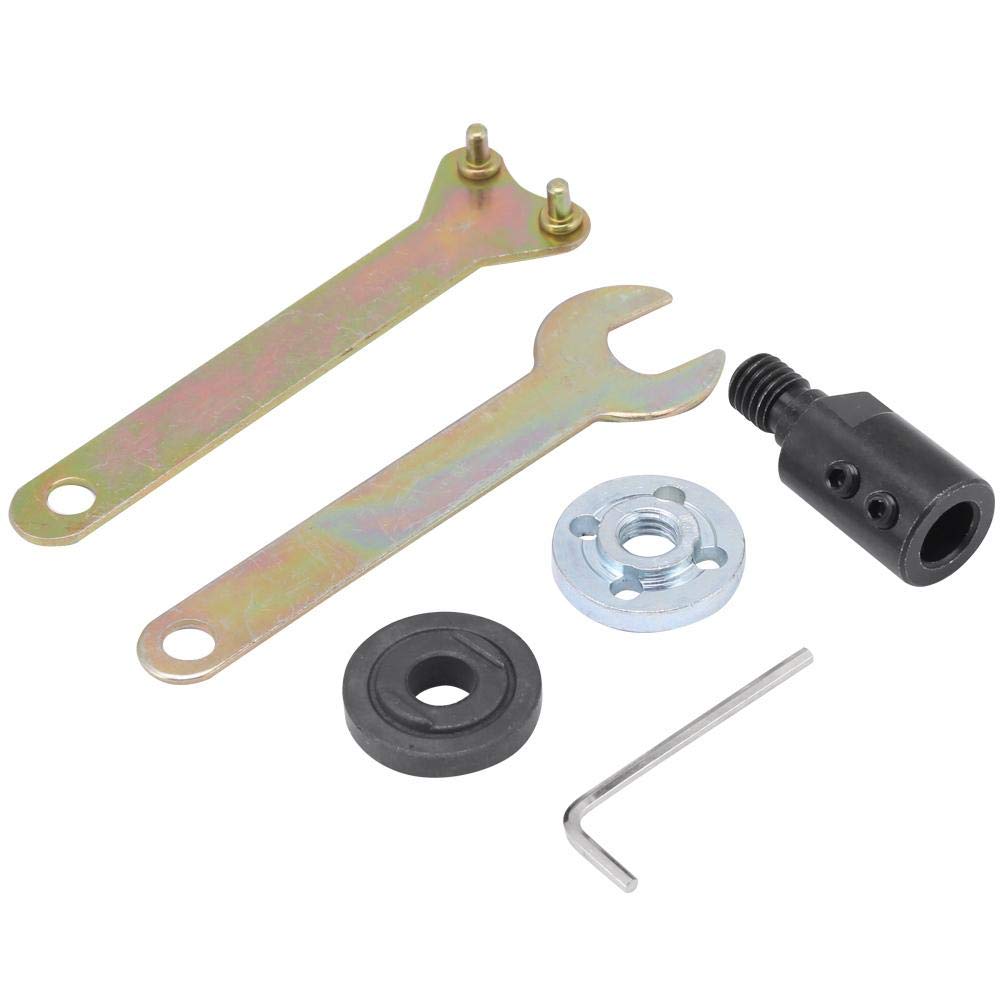 Walfront Angle Grinder Chuck Adapter Kit - M10 to 5/8/10/12mm Sleeve Converter for Saw Blade Coupling - Power Tool Accessories for Woodworking, Metal Cutting & DIY Projects